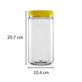 Sarkap 1500 ml Sarı Silindir Pet Kavanoz