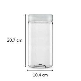 Sarkap 1500 ml Şeffaf Silindir Pet Kavanoz