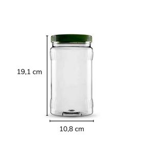 Sarkap 1500 ml Yeşil Dilimli Pet Kavanoz