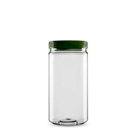 Sarkap 1500 ml Yeşil Silindir Pet Kavanoz