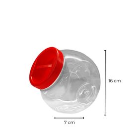 Sarkap 2000 ml Kırmızı Çift Tabanlı Pet Kavanoz