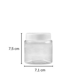 Sarkap 220 ml Beyaz Silindir Pet Kavanoz
