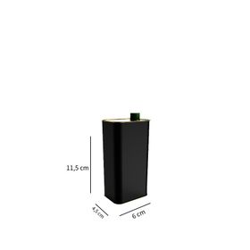 Sarkap 250 ml Dobi Siyah Kapaklı Dekoratif Zeytinyağı Tenekesi