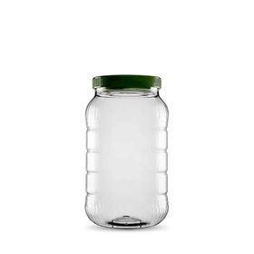 Sarkap 3000 ml Yeşil Kapaklı Uzun Dilimli Pet Kavanoz