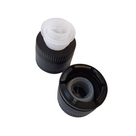 Sarkap 31.5 mm Siyah Hijyenik Poşetli Akıtmalı Cam Şişe Kapağı