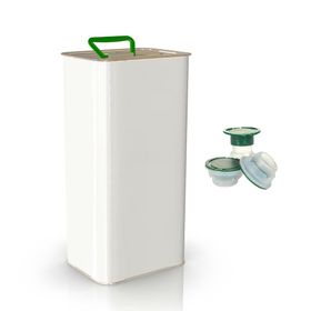 Sarkap 5 lt Beyaz Kapaklı Kulplu Zeytinyağı Tenekesi