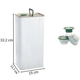 Sarkap 5 lt Beyaz Kapaklı Kulplu Zeytinyağı Tenekesi