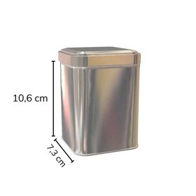 Sarkap 73x106 mm Silver Metal Kare Kutu