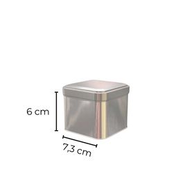 Sarkap 73x60 mm Silver Metal Kare Kutu