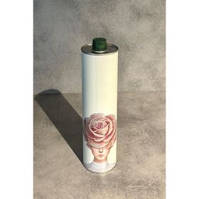 Sarkap 750 ml Dekoratif Kapaklı Silindir Boş Zeytinyağı Tenekesi
