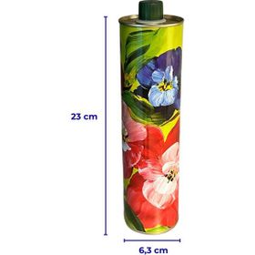 Sarkap 750 ml Dekoratif Kapaklı Silindir Boş Zeytinyağı Tenekesi