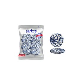Sarkap 82 mm Çini Çiçek Model Hijyenik Paketli 10 Adet Kavanoz Kapağı