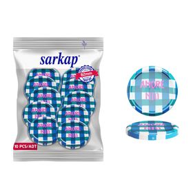 Sarkap 82 mm Dolce Vita Desenler Hijyenik Paketli 10 Adet Kavanoz Kapağı
