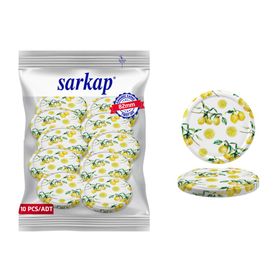 Sarkap 82 mm Meyve Desenler Hijyenik Paketli 10 Adet Kavanoz Kapağı