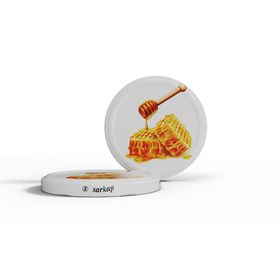 Sarkap 82 mm Petek Bal Desenli Kavanoz Kapağı