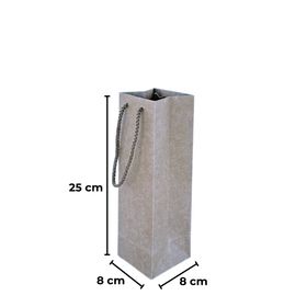 Sarkap 8x25x8 cm Örgü İp Saplı Kraft Çanta