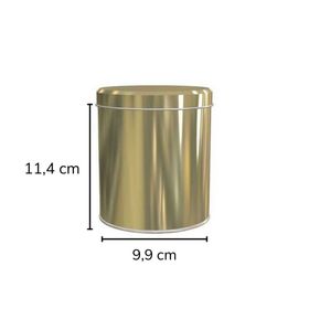 Sarkap 99x114 mm Gold Metal Yuvarlak Kutu