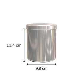 Sarkap 99x114 mm Silver Metal Yuvarlak Kutu