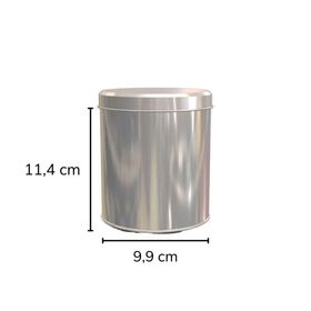 Sarkap 99x114 mm Silver Metal Yuvarlak Kutu