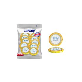 Sarkap Bella Ciao 82 mm Sarı Dolce Vita Desenler Hijyenik Paketli 10 Adet Kavanoz Kapağı