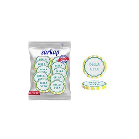 Sarkap Bella Vita 82 mm Sarı Dolce Vita Desenler Hijyenik Paketli 10 Adet Kavanoz Kapağı