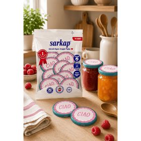 Sarkap Ciao 82 mm Pembe Dolce Vita Desenler Hijyenik Paketli 10 Adet Kavanoz Kapağı