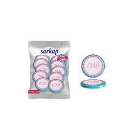 Sarkap Ciao 82 mm Pembe Dolce Vita Desenler Hijyenik Paketli 10 Adet Kavanoz Kapağı