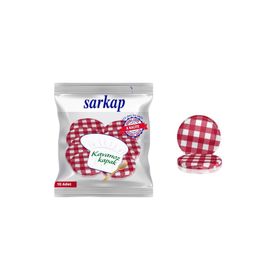 Sarkap Hijyenik Paketli Ekose Koyu Kırmızı 66 mm 10 Adet Kavanoz Kapağı