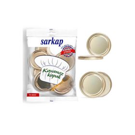 Sarkap Hijyenik Paketli Gold 82 mm 10 Adet Kavanoz Kapağı