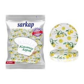 Sarkap Hijyenik Paketli Limonlu 82 mm 10 Adet Kavanoz Kapağı