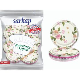 Sarkap Hijyenik Paketli Pembe Güllü 82 mm 10 Adet Kavanoz Kapağı