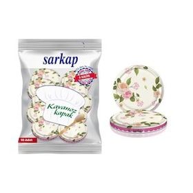 Sarkap Hijyenik Paketli Pembe Güllü 82 mm 10 Adet Kavanoz Kapağı