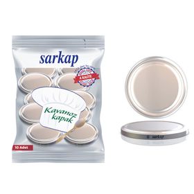 Sarkap Hijyenik Paketli Silver 82 mm 10 Adet Kavanoz Kapağı