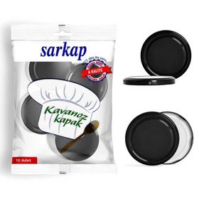 Sarkap Hijyenik Paketli Siyah 82 mm 10 Adet Kavanoz Kapağı