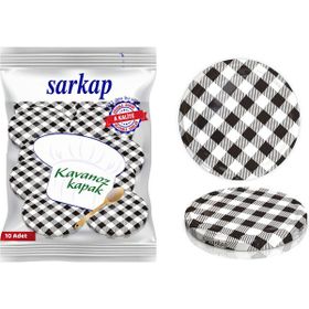 Sarkap Hijyenik Paketli Siyah Ekose 82 mm 10 Adet Kavanoz Kapağı