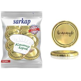 Sarkap Homemade 10 Adet 82 mm Hijyenik Paketli Kavanoz Kapağı