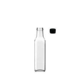 Sarkap Marasca 250 ml Akıtmalı Kapak Şeffaf Cam Şişe Yağdanlık