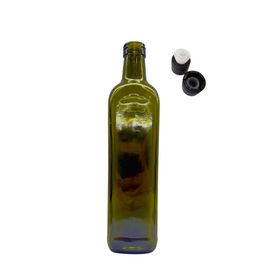 Sarkap Marasca 750 ml Yeşil Akıtmalı Kapak Cam Zeytinyağı Şişesi Yağdanlık