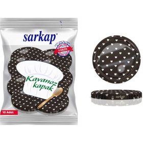 Sarkap Siyah Kalpli 10 Adet 82 mm Hijyenik Paketli Kavanoz Kapağı