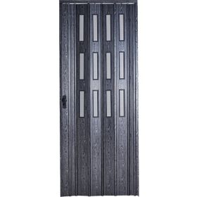 Sarpaş 102x183 Karaağaç Camlı 12 mm Katlanır Pvc Akordiyon Kapı
