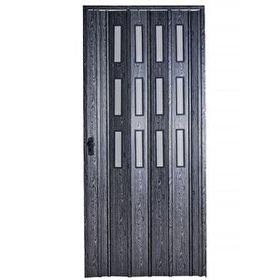 Sarpaş 132x220 Karaağaç Camlı 12 mm Katlanır Pvc Akordiyon Kapı