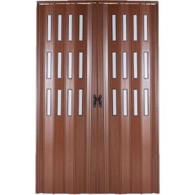 Sarpaş Akçaağaç Camlı Çift Açılım Katlanır Pvc 147x220 cm Akordiyon Kapı