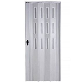 Sarpaş Karaağaç Camlı Çift Açılım Katlanır Pvc 147x192 cm Akordiyon Kapı