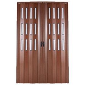 Sarpaş Karaağaç Camlı Çift Açılım Katlanır Pvc 147x194 cm Akordiyon Kapı