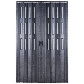 Sarpaş Karaağaç Camlı Çift Açılım Katlanır Pvc 147x198 cm Akordiyon Kapı