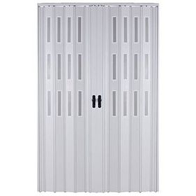 Sarpaş Karaağaç Camlı Çift Açılım Katlanır Pvc 147x198 cm Akordiyon Kapı