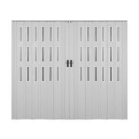 Sarpaş Katlanır Akordiyon Pvc Kapı Camlı Çift Açılım Beyaz 132 x 203 cm