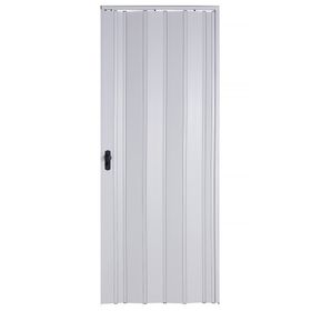 Sarpaş Katlanır Akordiyon Pvc Tek Kapı Camlı - 132 x 203 - Beyaz - 132 x 203 cm