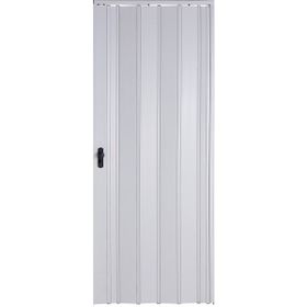 Sarpaş Katlanır Akordiyon Pvc Tek Kapı Camlı - 132 x 215 - Beyaz - 132 x 215 cm