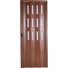 Sarpaş Katlanır Akordiyon Pvc Tek Kapı Camlı 147 x 211 cm Ceviz